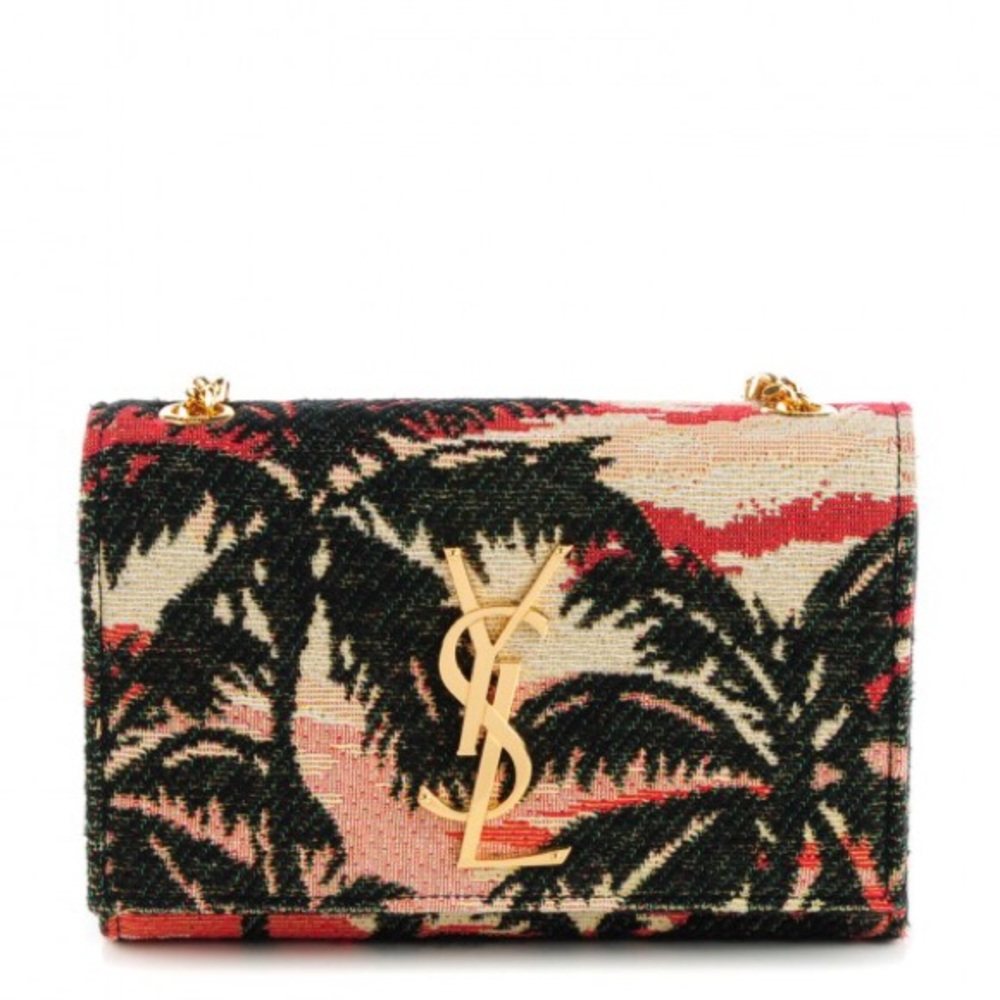 YSL palm tree crossbody wallet on a chain
